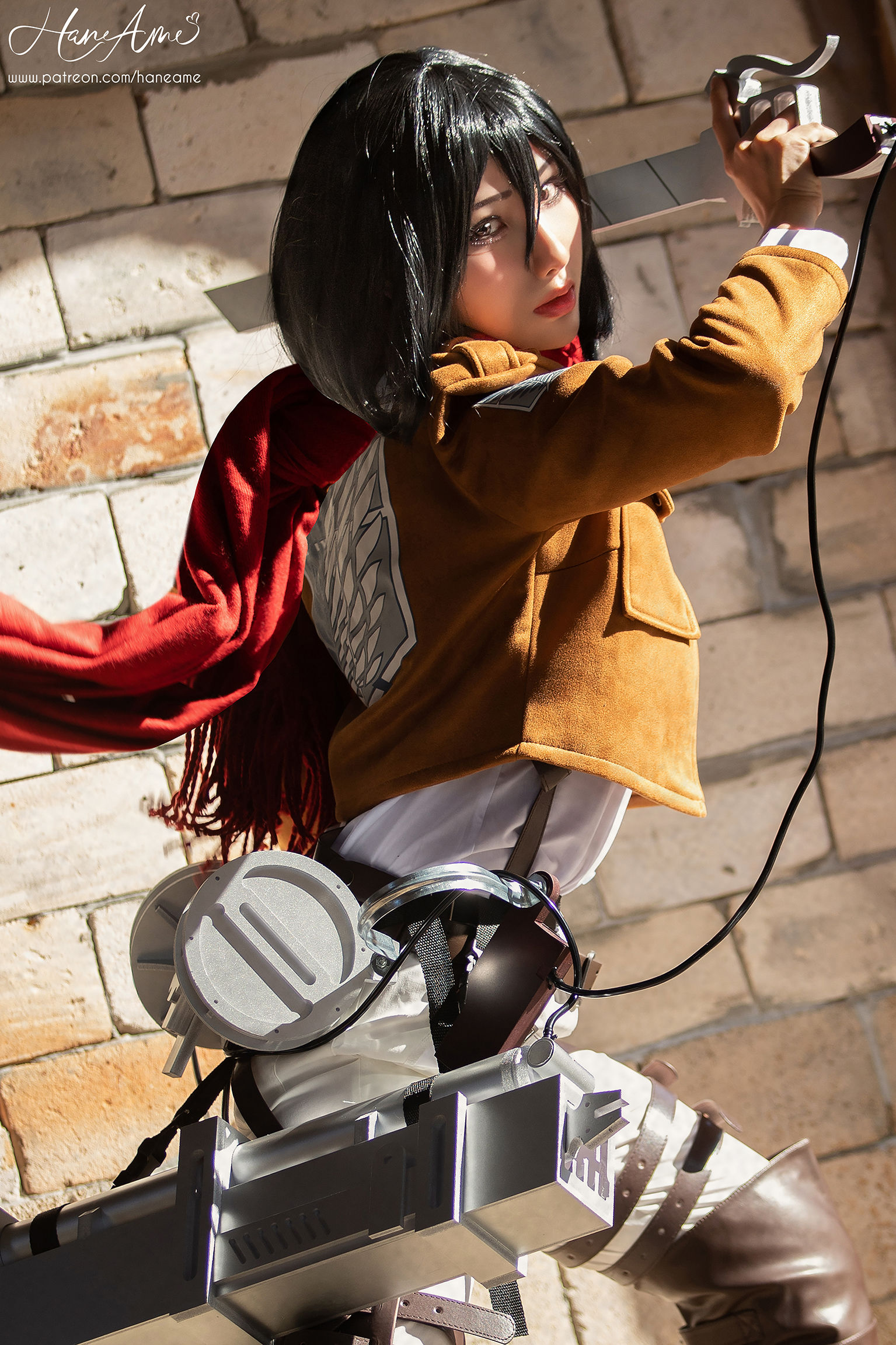 Обворожительный и заводной cosplay Mikasa Ackerman (Атака Титанов) by HaneAme 18+