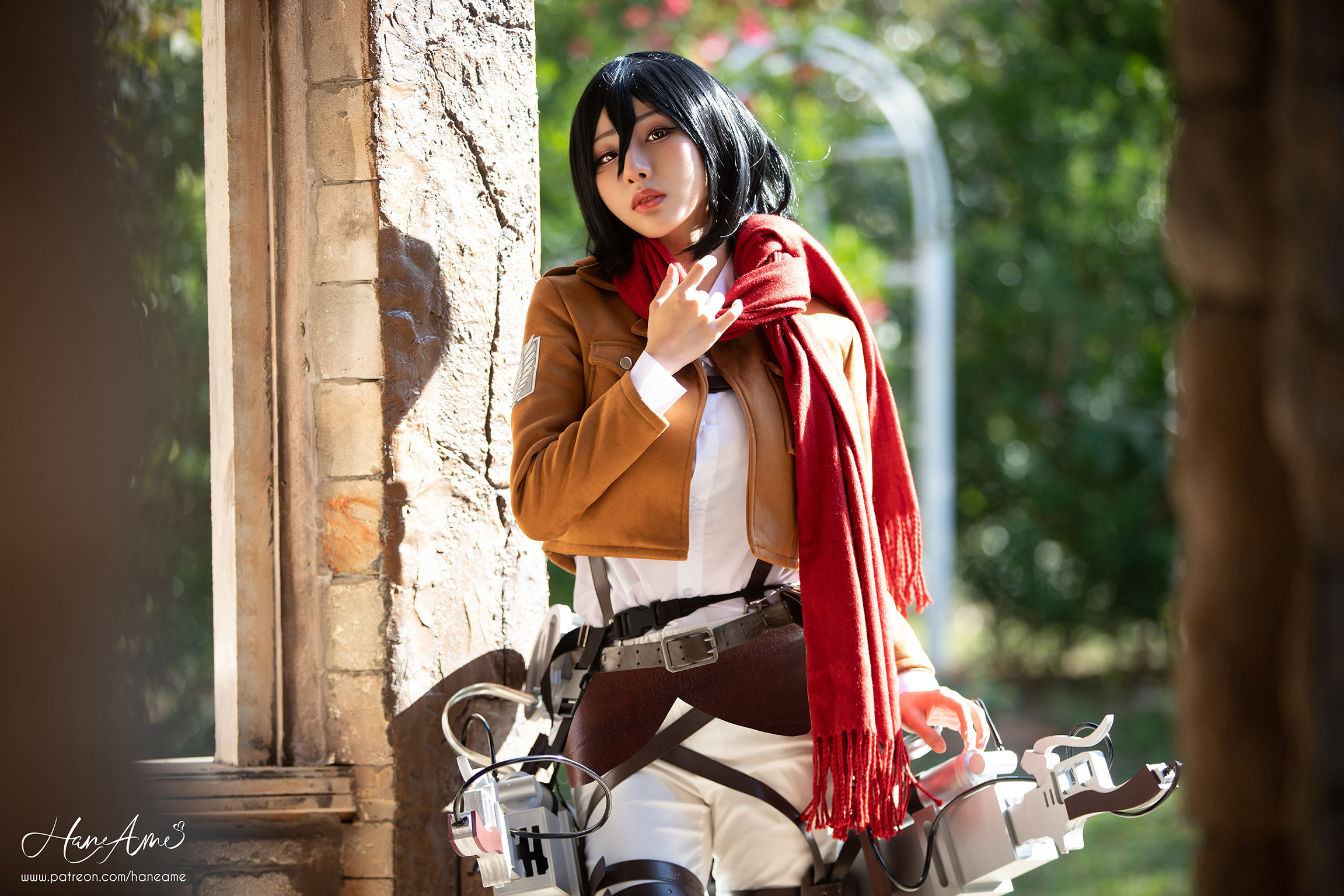 Красивый cosplay Mikasa Ackerman (Атака Титанов) by HaneAme girl