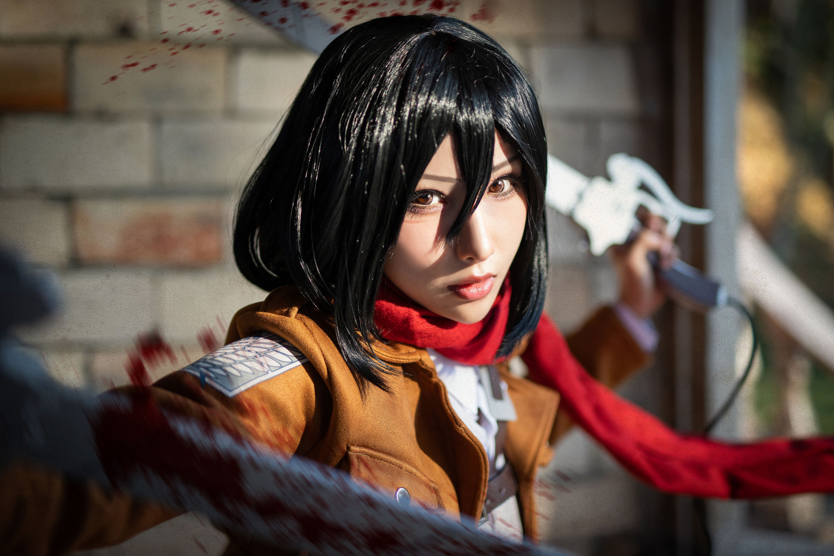 Заводящий cosplay Mikasa Ackerman (Атака Титанов) by HaneAme Leak