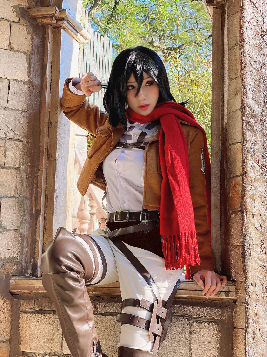 Шалавистый cosplay Mikasa Ackerman (Атака Титанов) by HaneAme голая азиатка