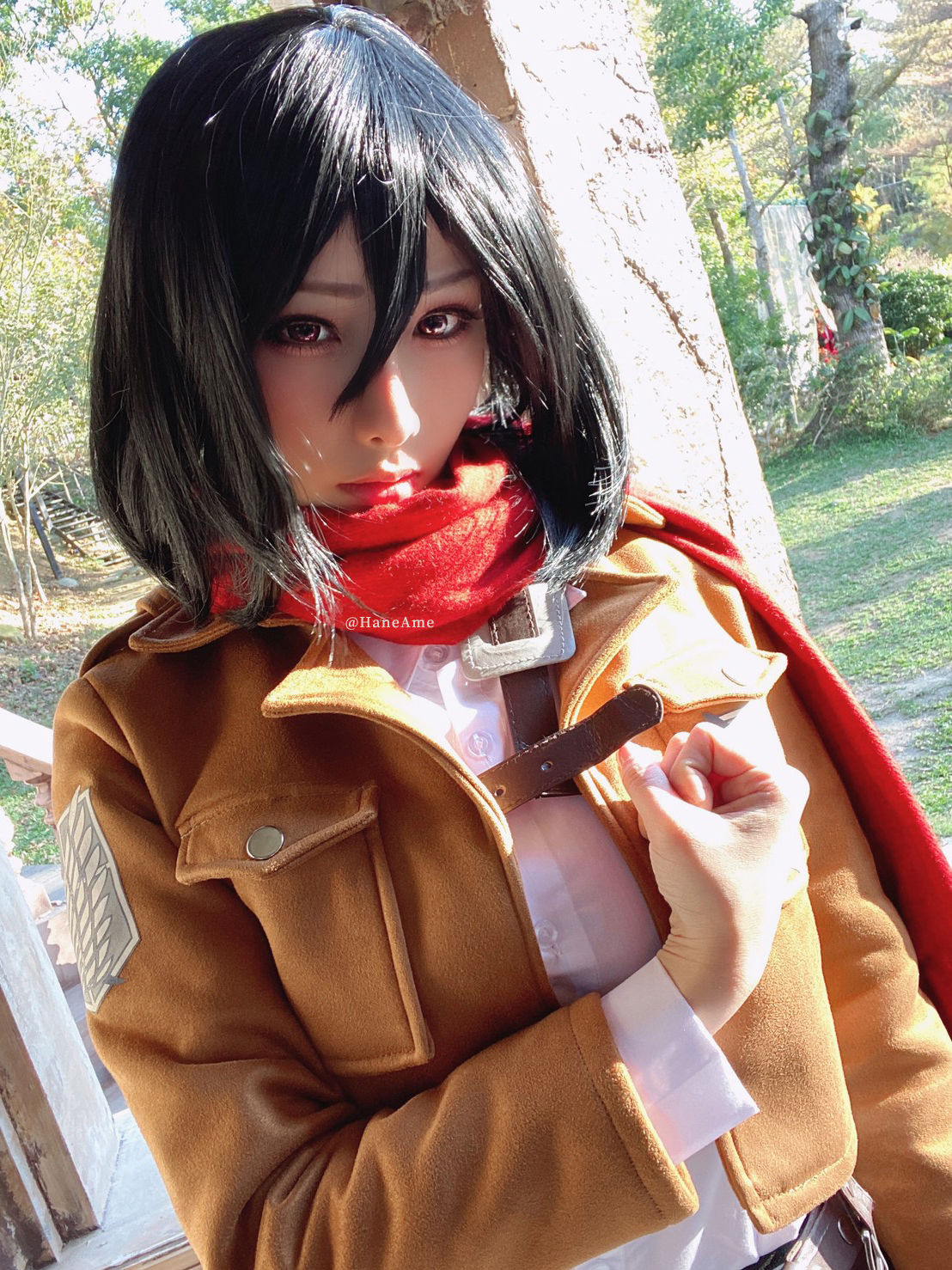 Распущенный cosplay Mikasa Ackerman (Атака Титанов) by HaneAme слив онлифанс