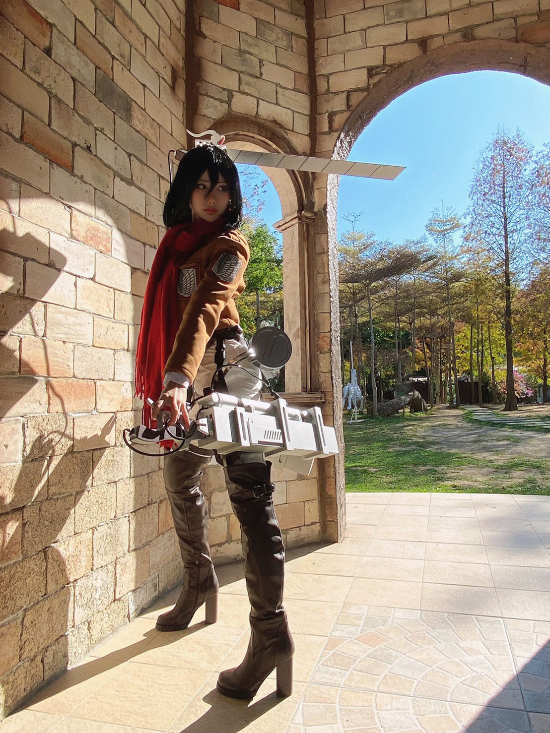 Страстный cosplay Mikasa Ackerman (Атака Титанов) by HaneAme слив фансли