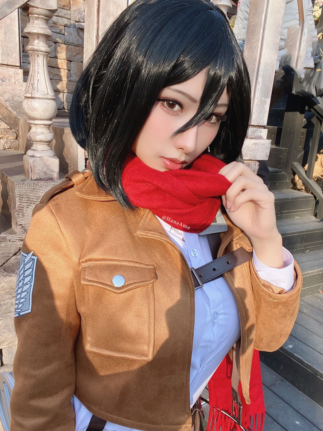 Эмоциональный cosplay Mikasa Ackerman (Атака Титанов) by HaneAme чистый секс