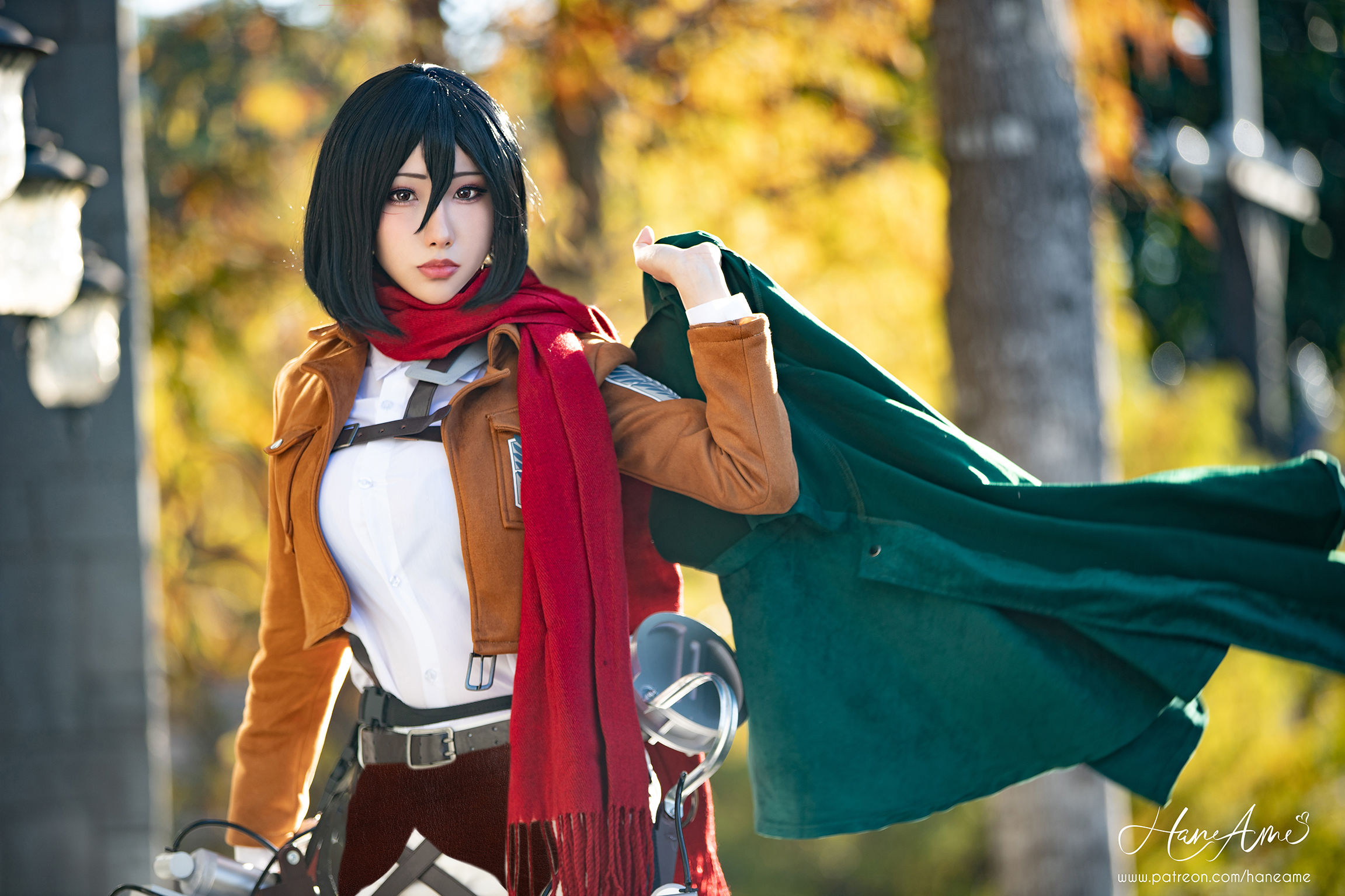 Горячий и роскошный cosplay Mikasa Ackerman (Атака Титанов) by HaneAme супер няшка