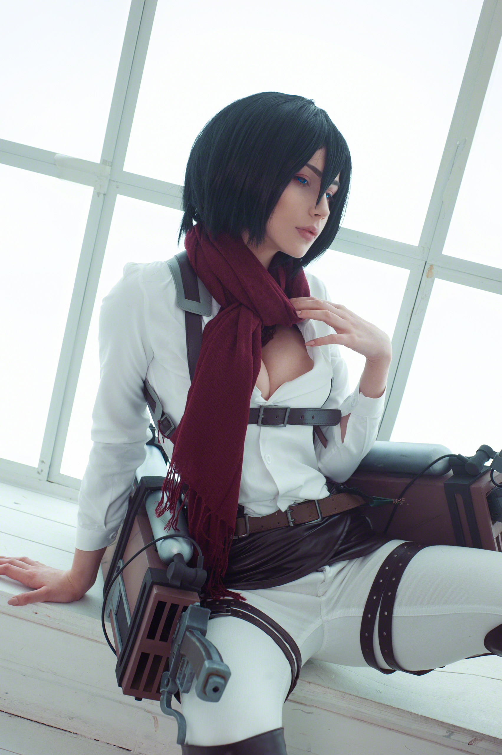 Амурный cosplay Mikasa by Oichi натуральная грудь