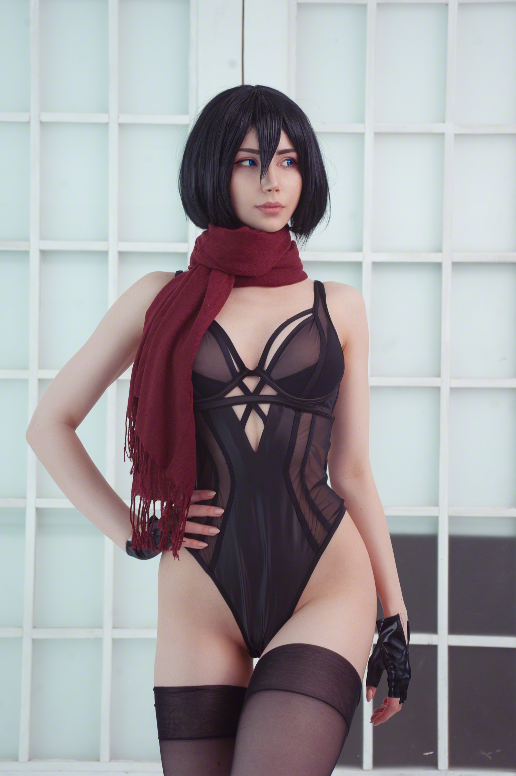 Горячий cosplay Mikasa by Oichi грудь