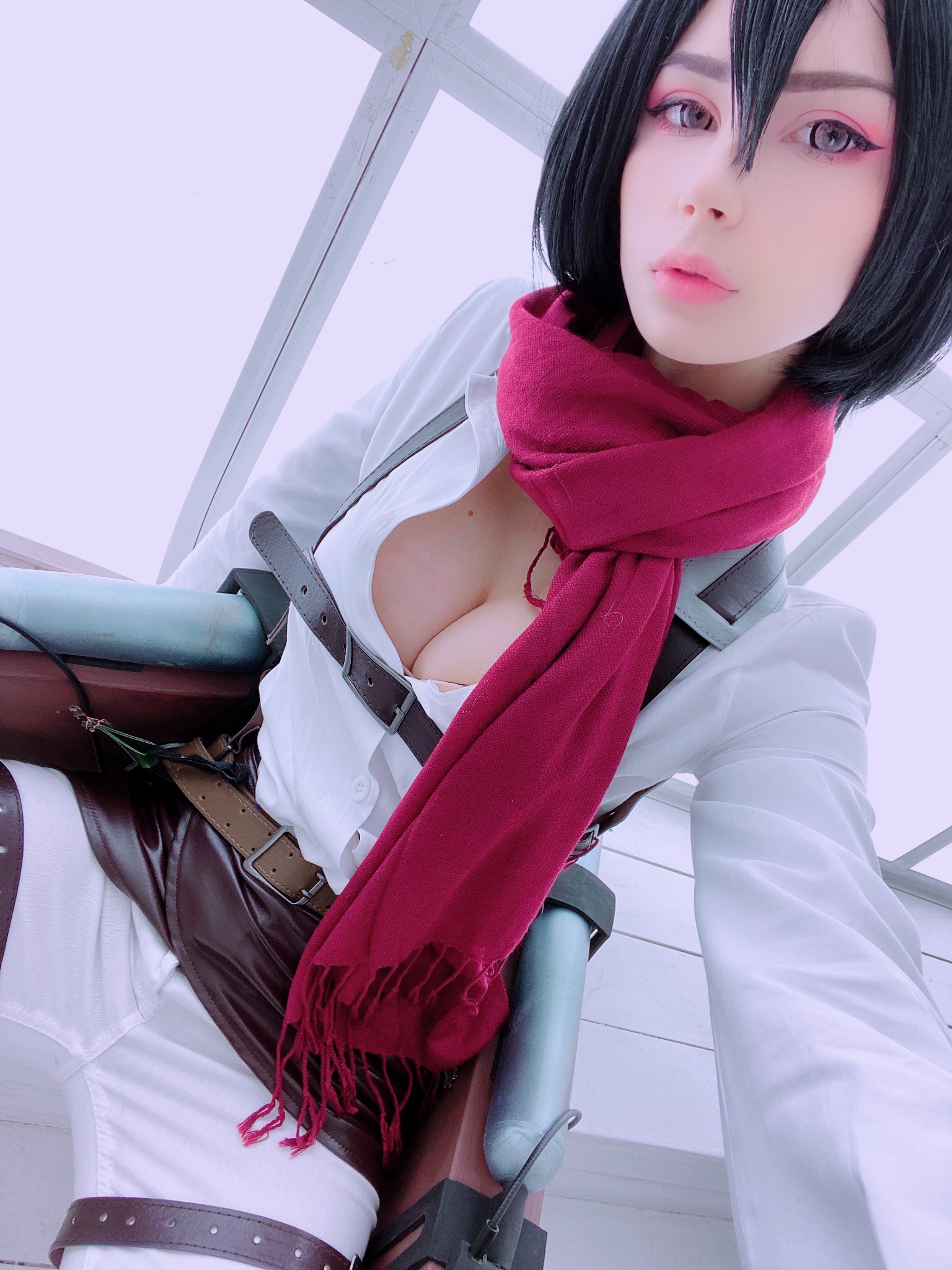 Пленительный и умопомрачительный cosplay Mikasa by Oichi порно