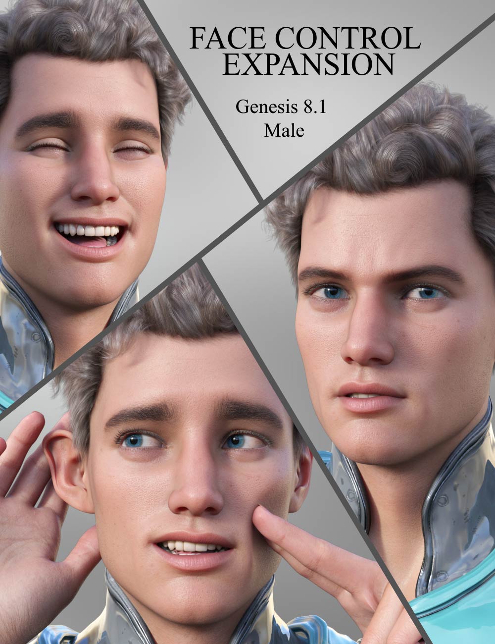 Face Control Expansion for Genesis 8.1 Male (Repost)
